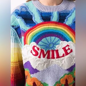 NWT STELLA MCCARTNEY Kind intarsia wool and cotton-blend sweater 38 $1,295